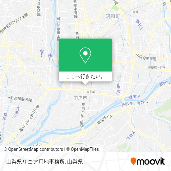 山梨県リニア用地事務所地図