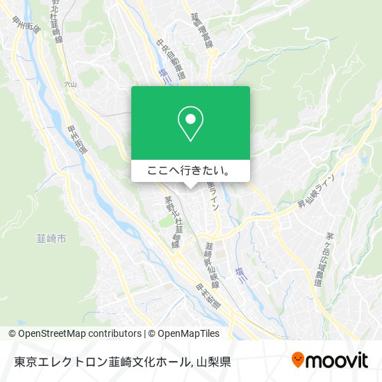 東京エレクトロン韮崎文化ホール地図