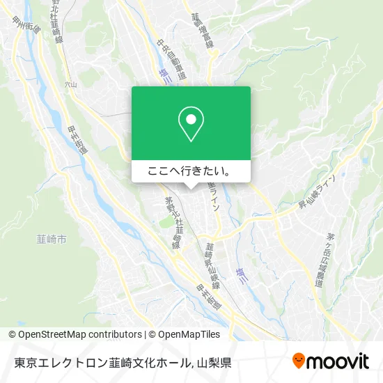 東京エレクトロン韮崎文化ホール地図