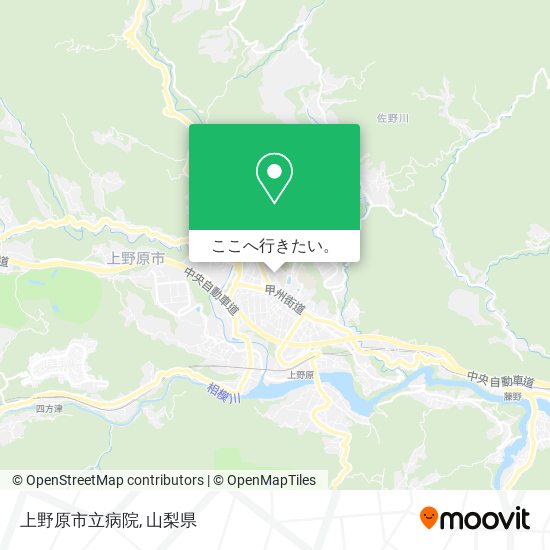 上野原市立病院地図