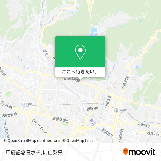 甲府記念日ホテル地図