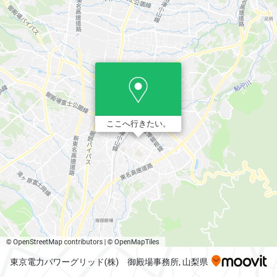 東京電力パワーグリッド(株)　御殿場事務所地図