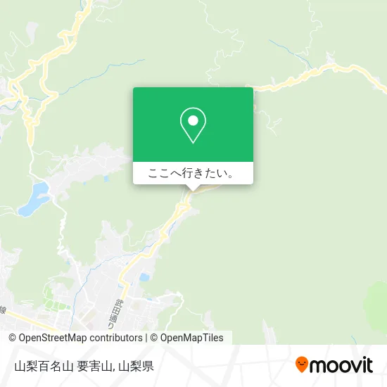 山梨百名山 要害山地図