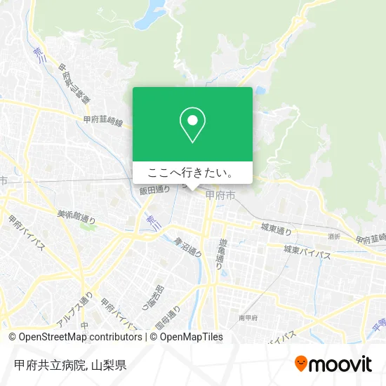 甲府共立病院地図
