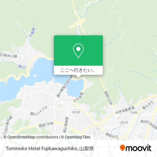 Tominoko Hotel Fujikawaguchiko地図