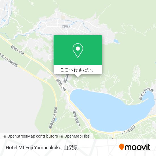 Hotel Mt Fuji Yamanakako地図