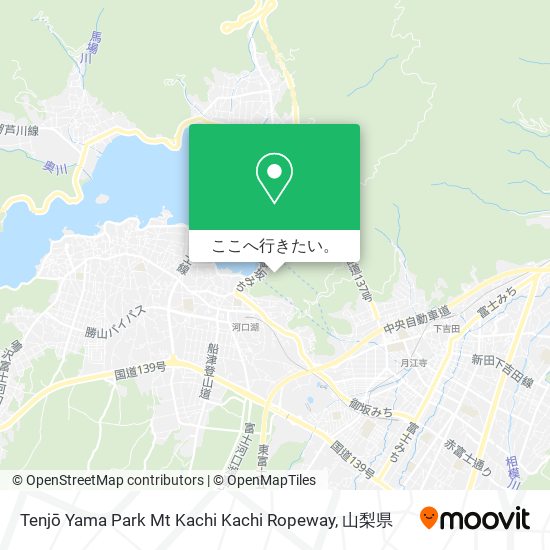 Tenjō Yama Park Mt Kachi Kachi Ropeway地図