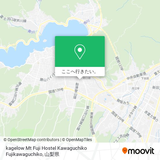 kagelow Mt Fuji Hostel Kawaguchiko Fujikawaguchiko地図