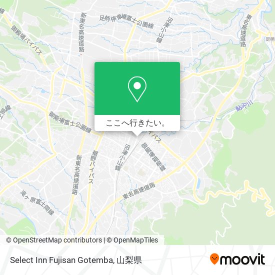 Select Inn Fujisan Gotemba地図