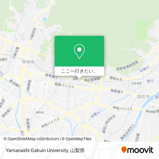 Yamanashi Gakuin University地図