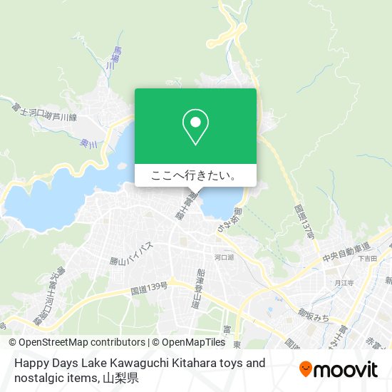 Happy Days Lake Kawaguchi Kitahara toys and nostalgic items地図