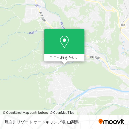 尾白川リゾート オートキャンプ場地図