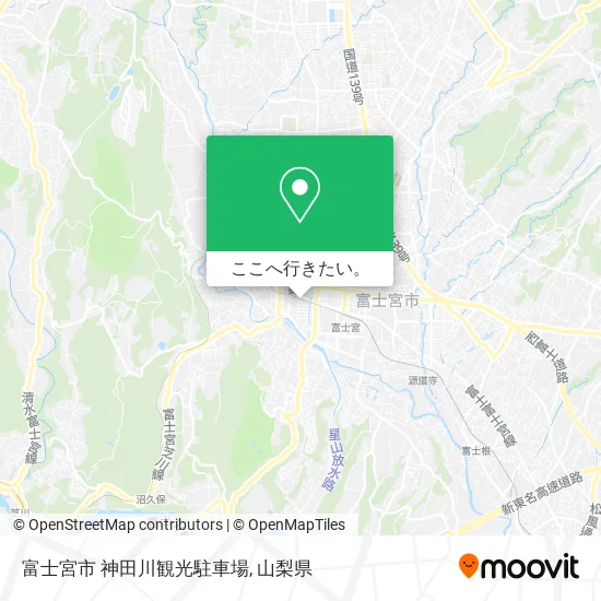 富士宮市 神田川観光駐車場地図