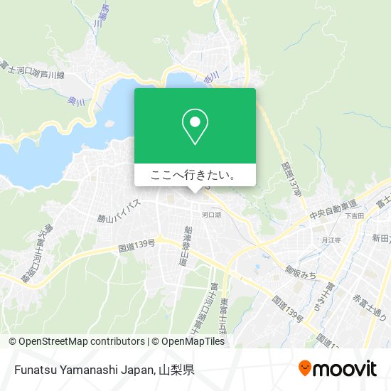 Funatsu Yamanashi Japan地図