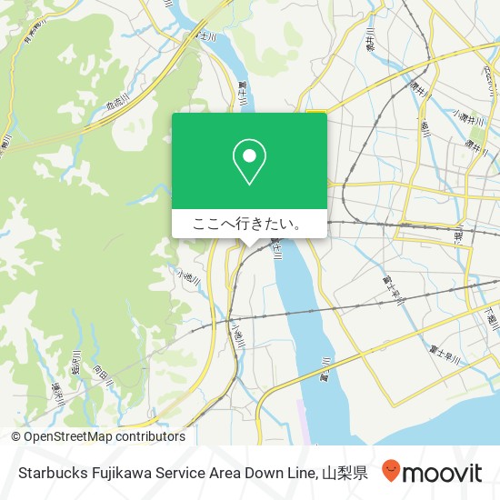 Starbucks Fujikawa Service Area Down Line地図