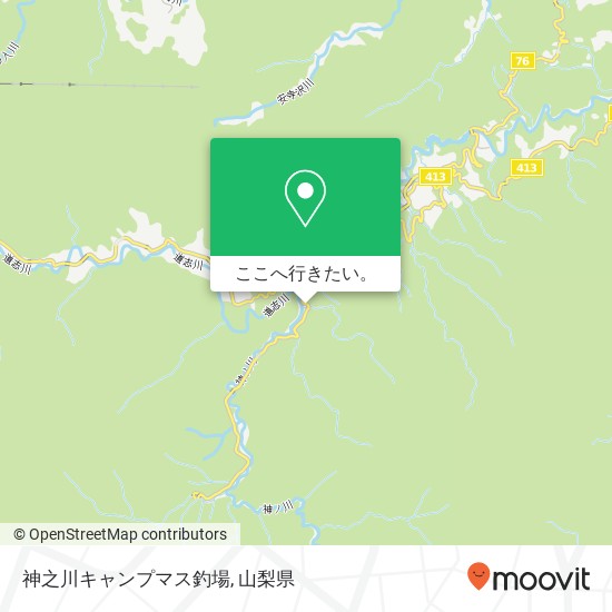 神之川キャンプマス釣場地図