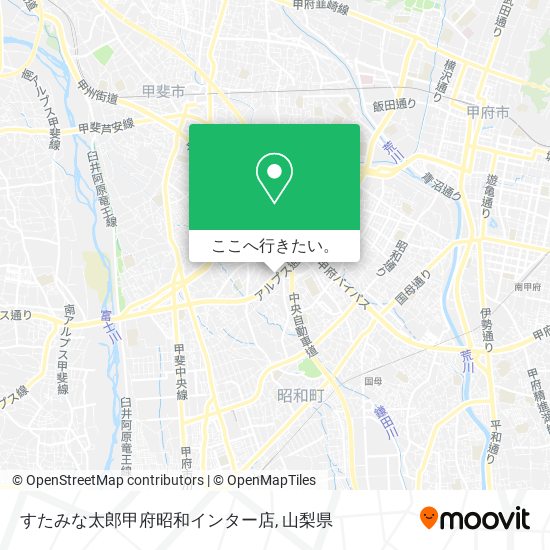 すたみな太郎甲府昭和インター店地図