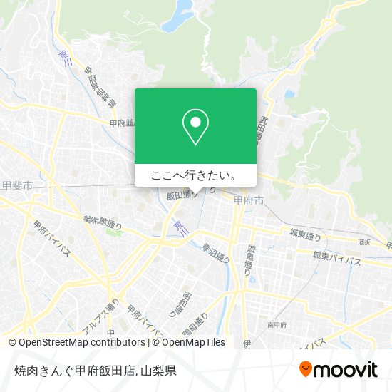 焼肉きんぐ甲府飯田店地図