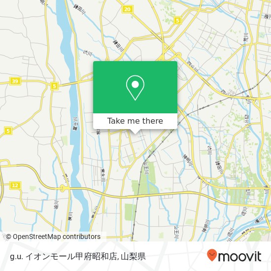 g.u. イオンモール甲府昭和店地図