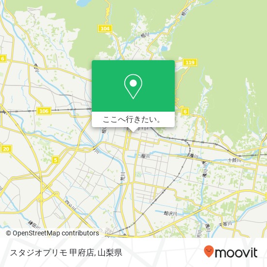 スタジオプリモ 甲府店地図
