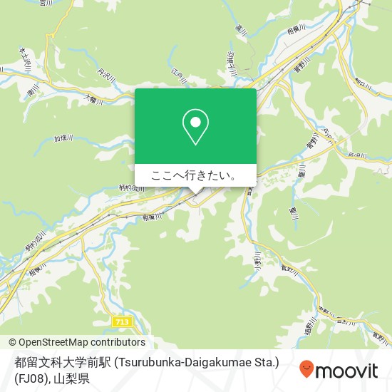 都留文科大学前駅 (Tsurubunka-Daigakumae Sta.)(FJ08)地図