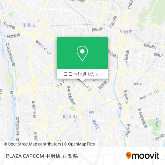PLAZA CAPCOM 甲府店地図