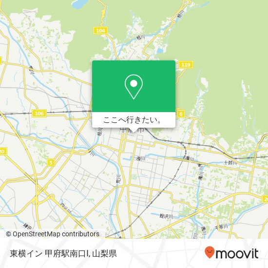 東横イン 甲府駅南口Ⅰ地図