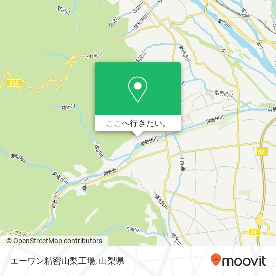 エーワン精密山梨工場地図