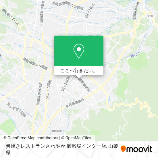 炭焼きレストランさわやか 御殿場インター店地図