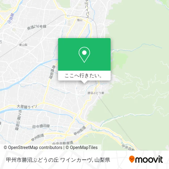 甲州市勝沼ぶどうの丘 ワインカーヴ地図
