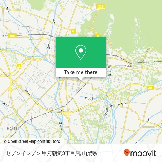 セブンイレブン 甲府朝気3丁目店地図