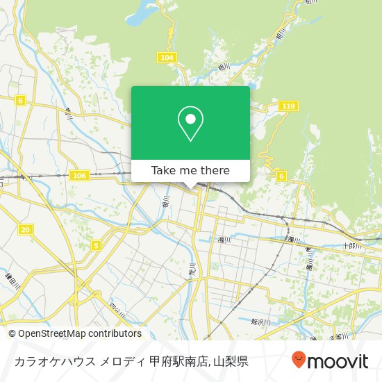 カラオケハウス メロディ 甲府駅南店地図