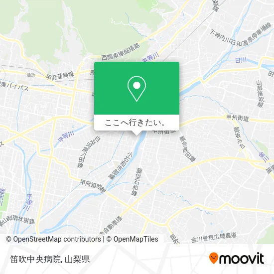 笛吹中央病院地図