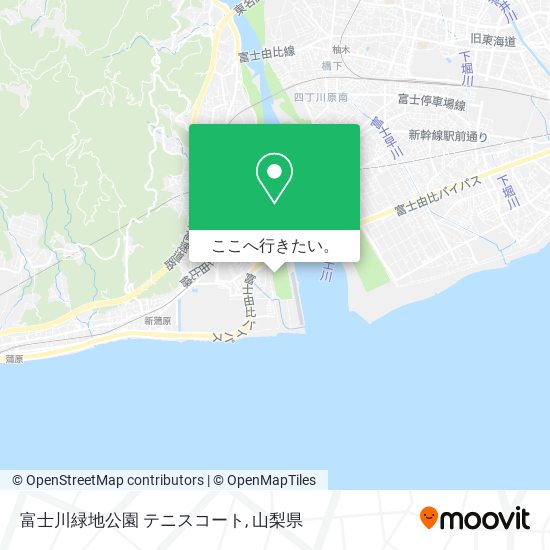 富士川緑地公園 テニスコート地図