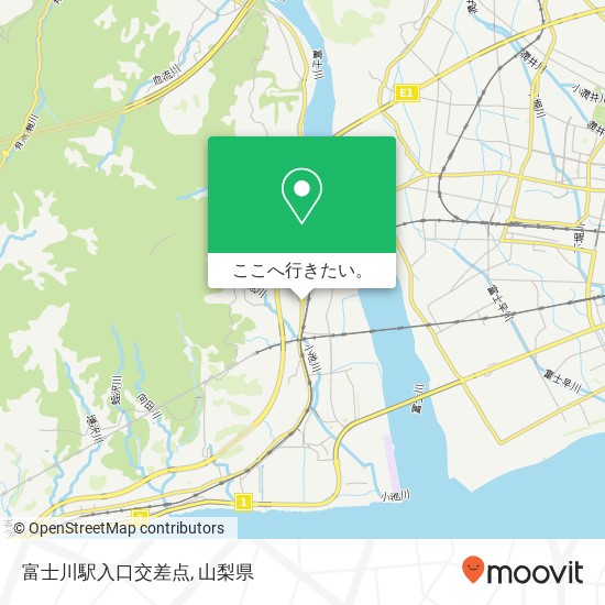 富士川駅入口交差点地図
