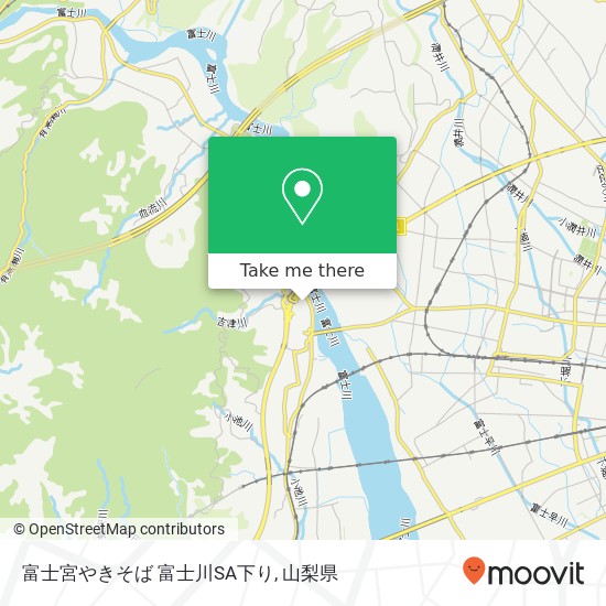 富士宮やきそば 富士川SA下り地図