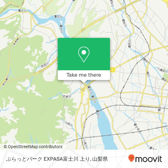 ぷらっとパーク EXPASA富士川 上り地図