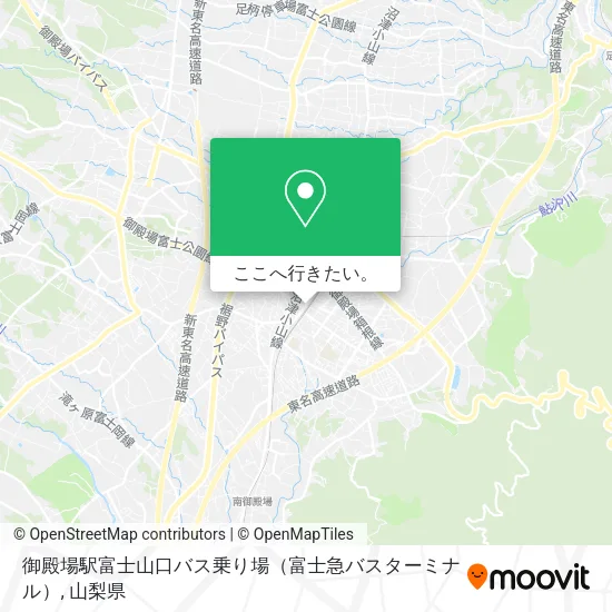 御殿場駅富士山口バス乗り場（富士急バスターミナル）地図