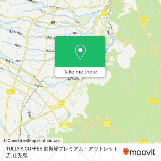 TULLY'S COFFEE 御殿場プレミアム・アウトレット店地図