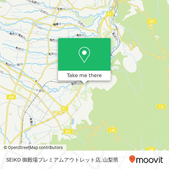 SEIKO 御殿場プレミアムアウトレット店地図