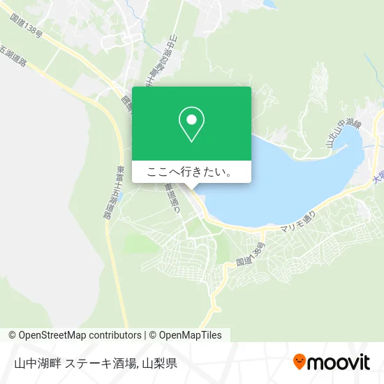 山中湖畔 ステーキ酒場地図