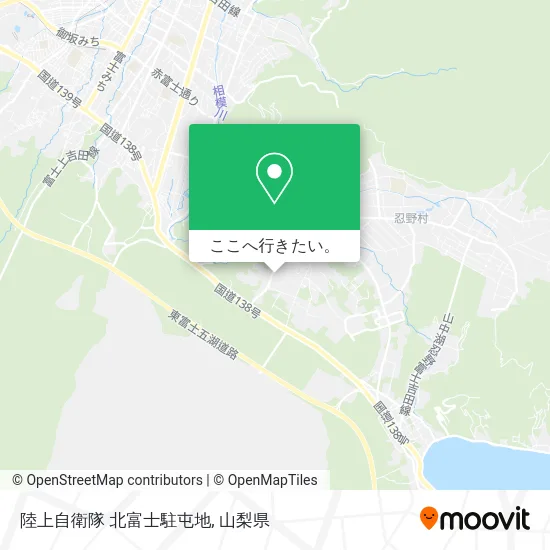 陸上自衛隊 北富士駐屯地地図