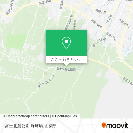 富士北麓公園 野球場地図