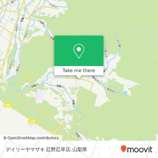 デイリーヤマザキ 忍野忍草店地図