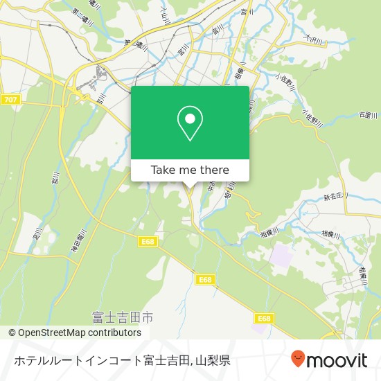 ホテルルートインコート富士吉田地図