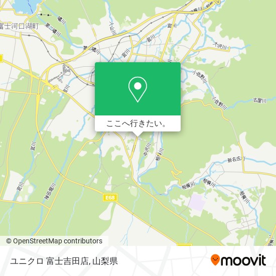 ユニクロ 富士吉田店地図
