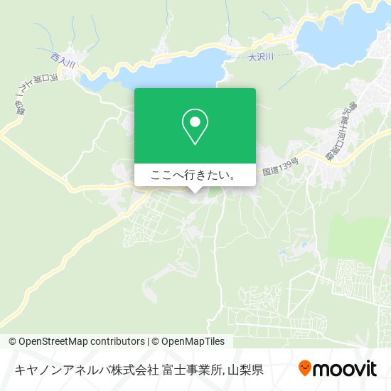 キヤノンアネルバ株式会社 富士事業所地図