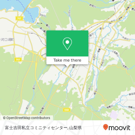 富士吉田私立コミニティセンター地図