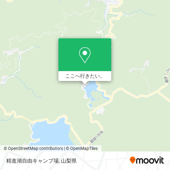 精進湖自由キャンプ場地図