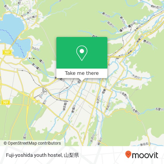 Fuji-yoshida youth hostel地図